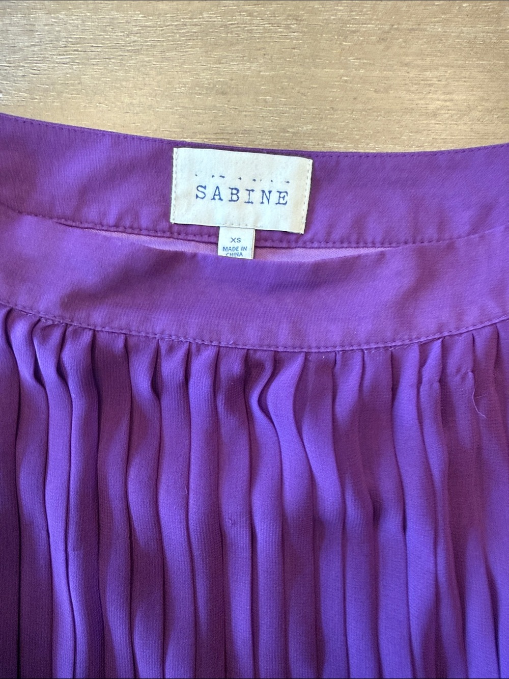 Sabine Violet Pleated A-Line Skirt